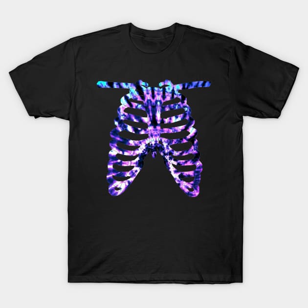 Tie Dye Rib Cage T-Shirt by ARTWORKandBEYOND